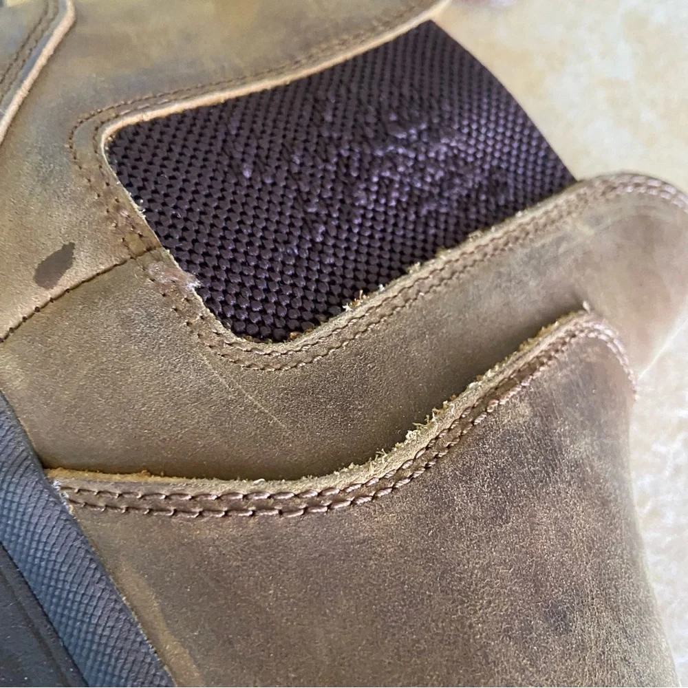 Xero Shoes Ridgeway Chelsea ankle Boot brown tan 8.5 barefoot full grain leather - Picture 8 of 9